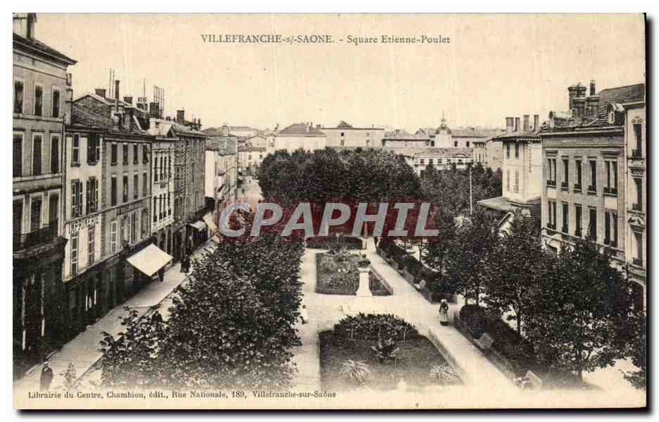 Villefranche-sur-Saône - Square Étienne-Poulet — Librairie du Centre, Chambion, Verlag, Rue Nationale, 189, Villefranche-sur-Saône