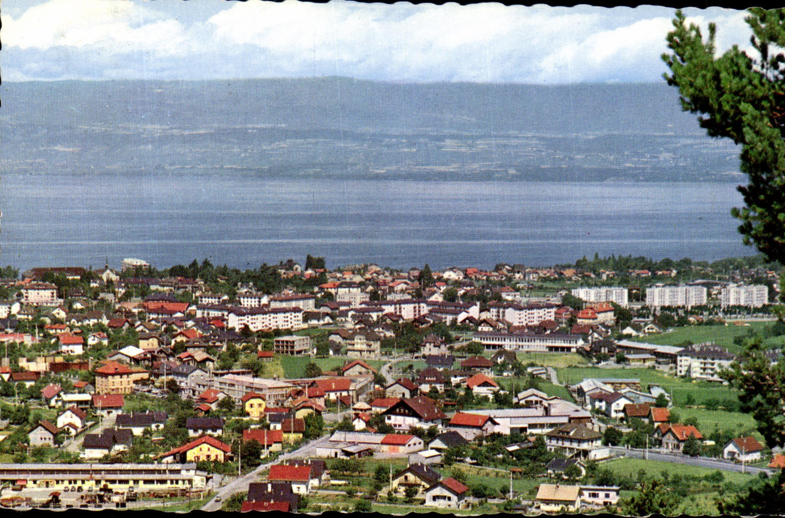 Thonon-les-Bains — Vue générale, le Léman et la rive suisse — Éditions Jansol, Chambéry