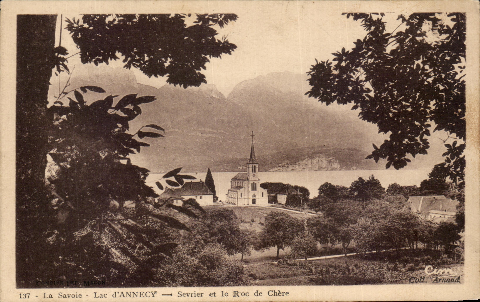 Lac d'Annecy — Sevrier et le Roc de Chère — Coll. Arnaud