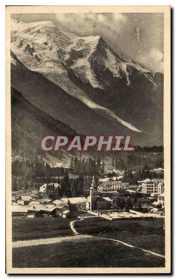 CPA Argentieres Vue Generale Le Mont Blanc