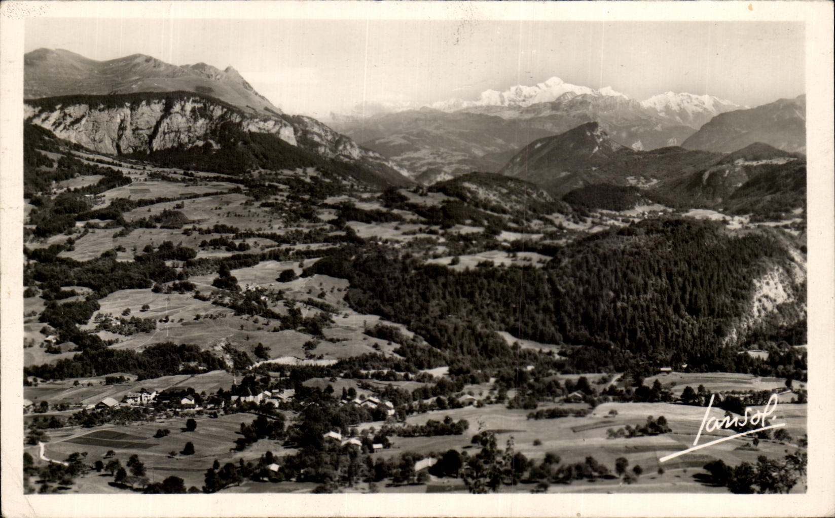 CPA Onnion Vue Generale et le Mont Blanc