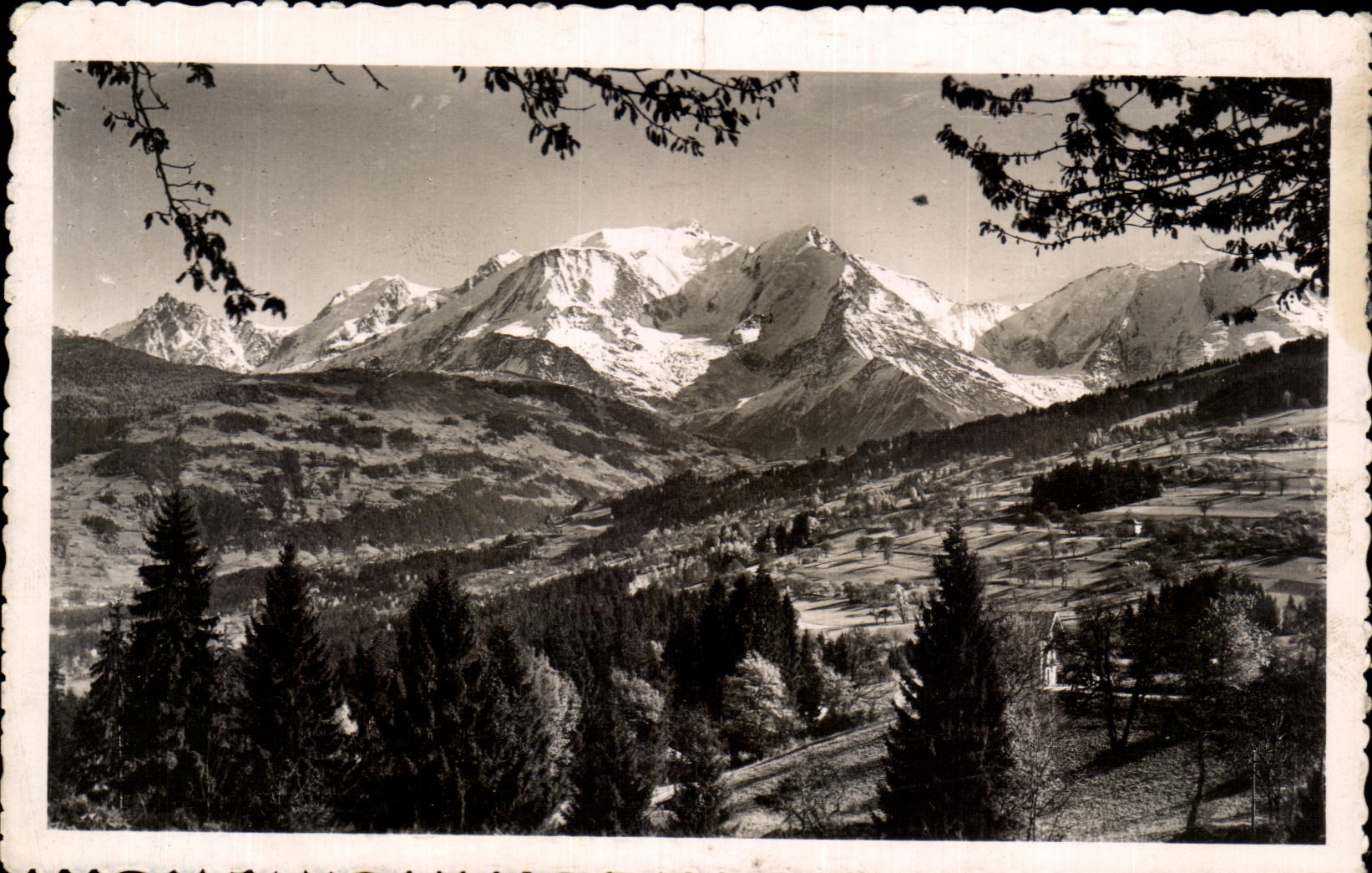 CPA Route de Sallanches Combloux Megeve Panorama sur le Mont Blanc