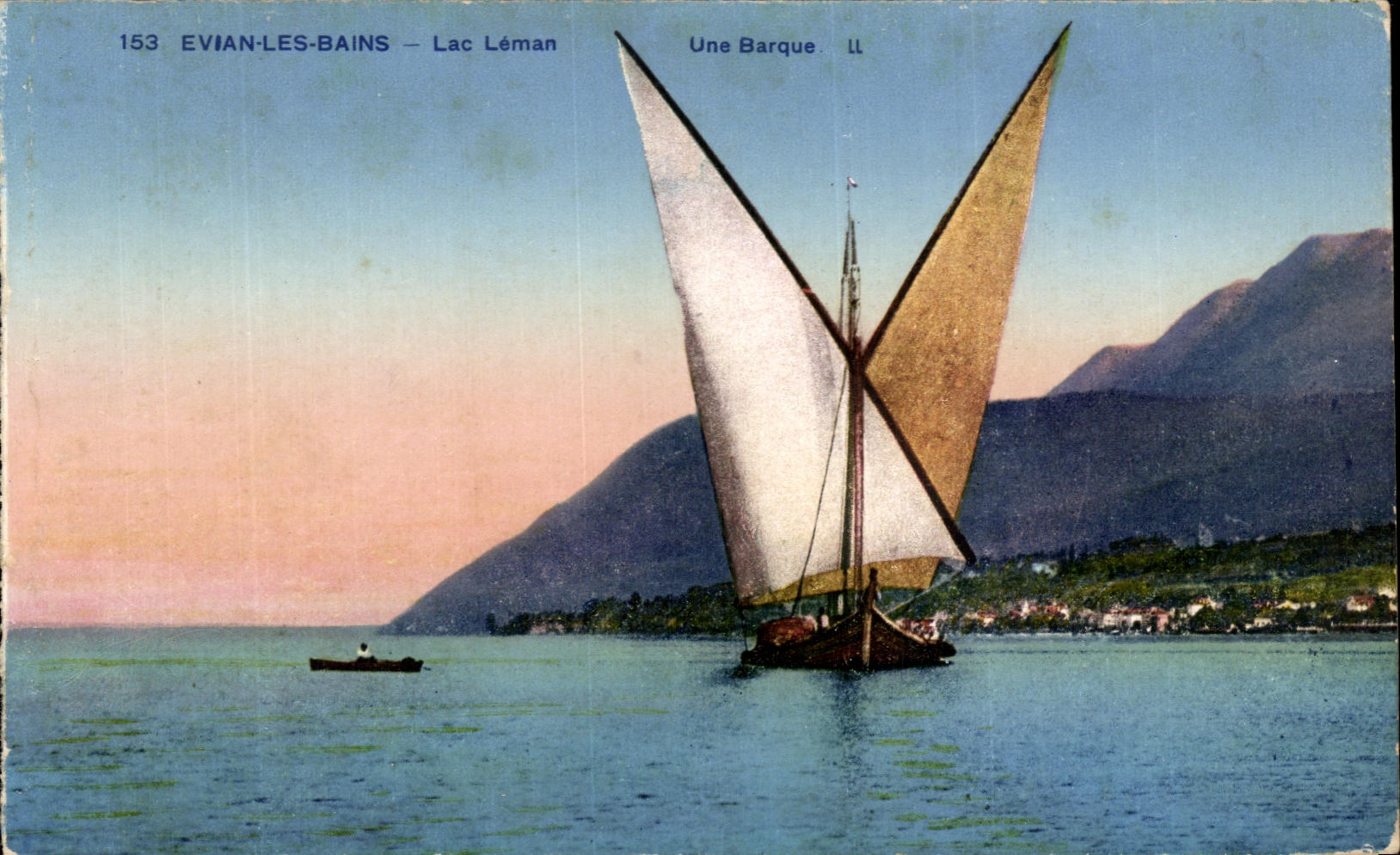 CPA Evian Les Bains Lac Leman Une Barque Bateau