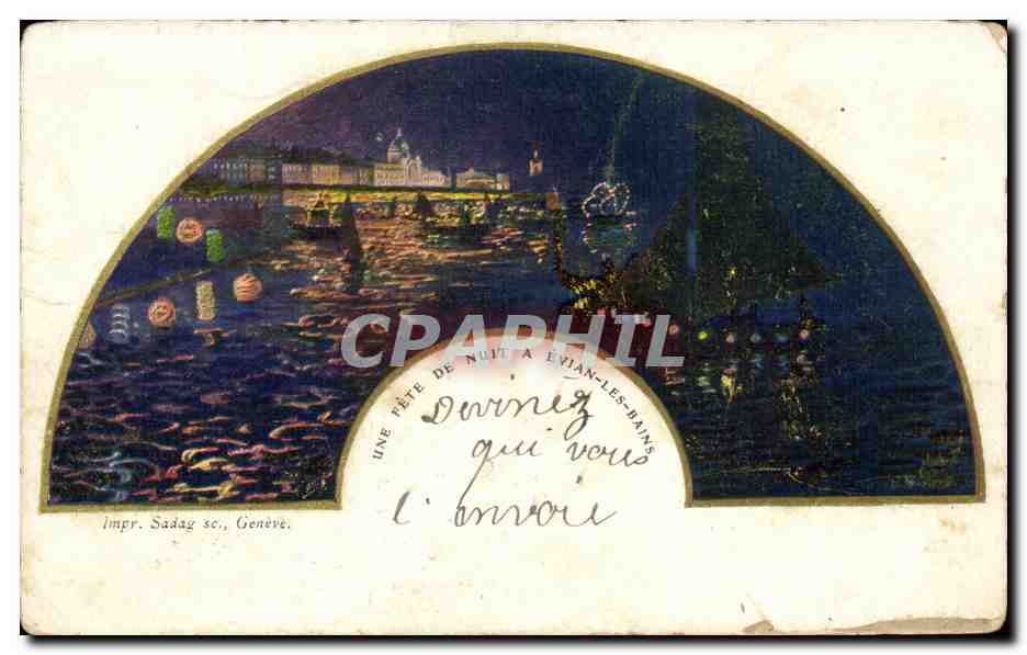 Nachtfeier in Evian-les-Bains — Impr. Saadag sc., Genf