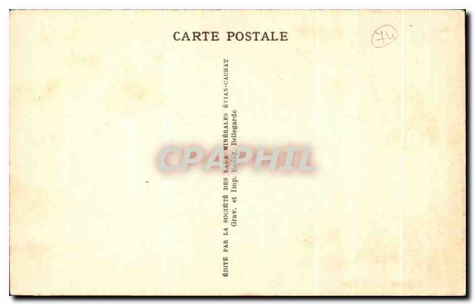 CPA Evian Les Bains L'Etablissement Thermal — Verso