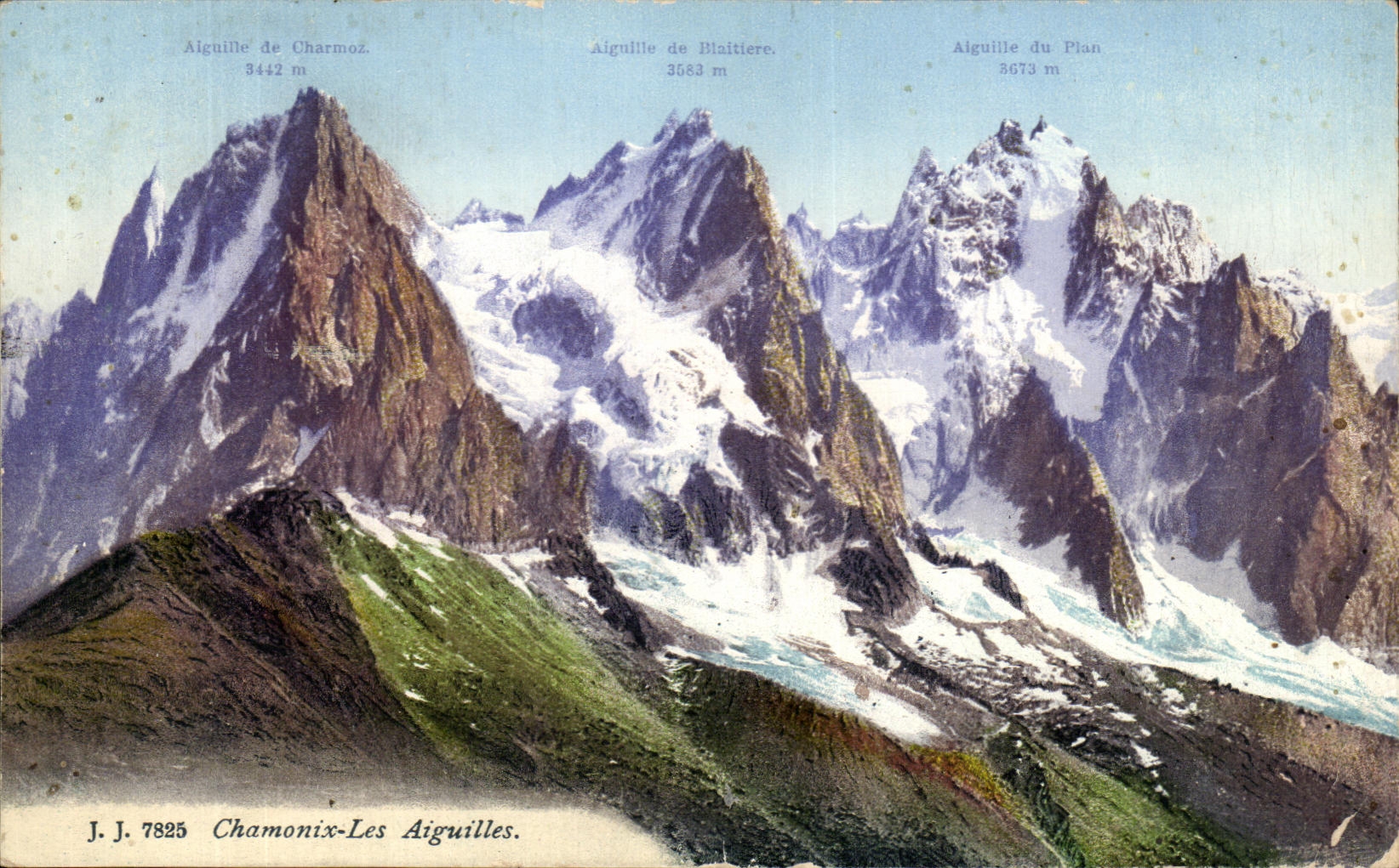 CPA Chamonix Les Aiguilles Charmoz Blaitiere 