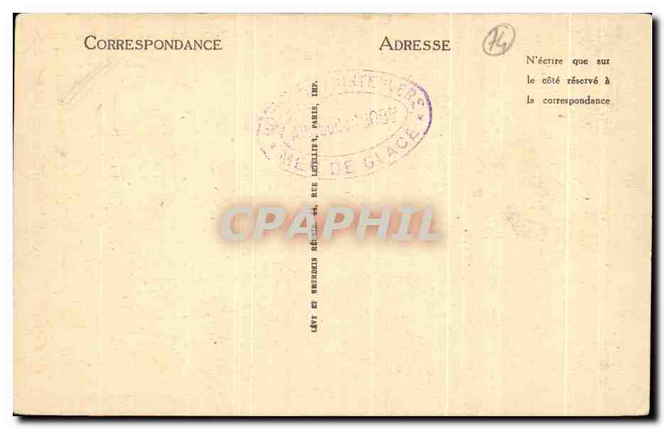 CPA Chamonix Mont Blac Mer De Glace — Verso
