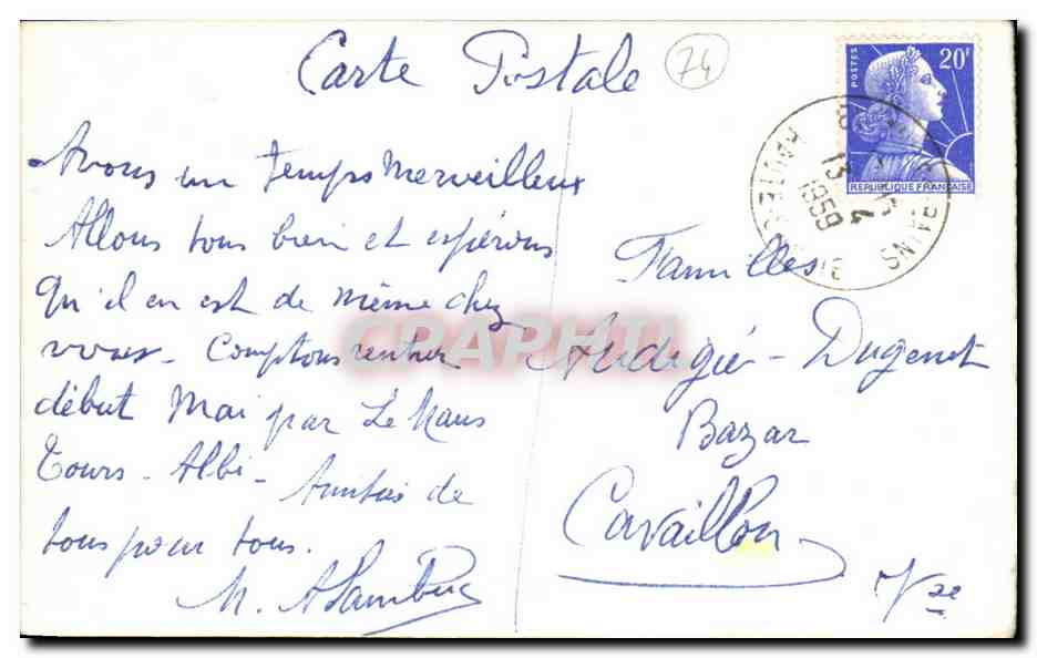 CPSM Evian les Bains Le casino — Verso