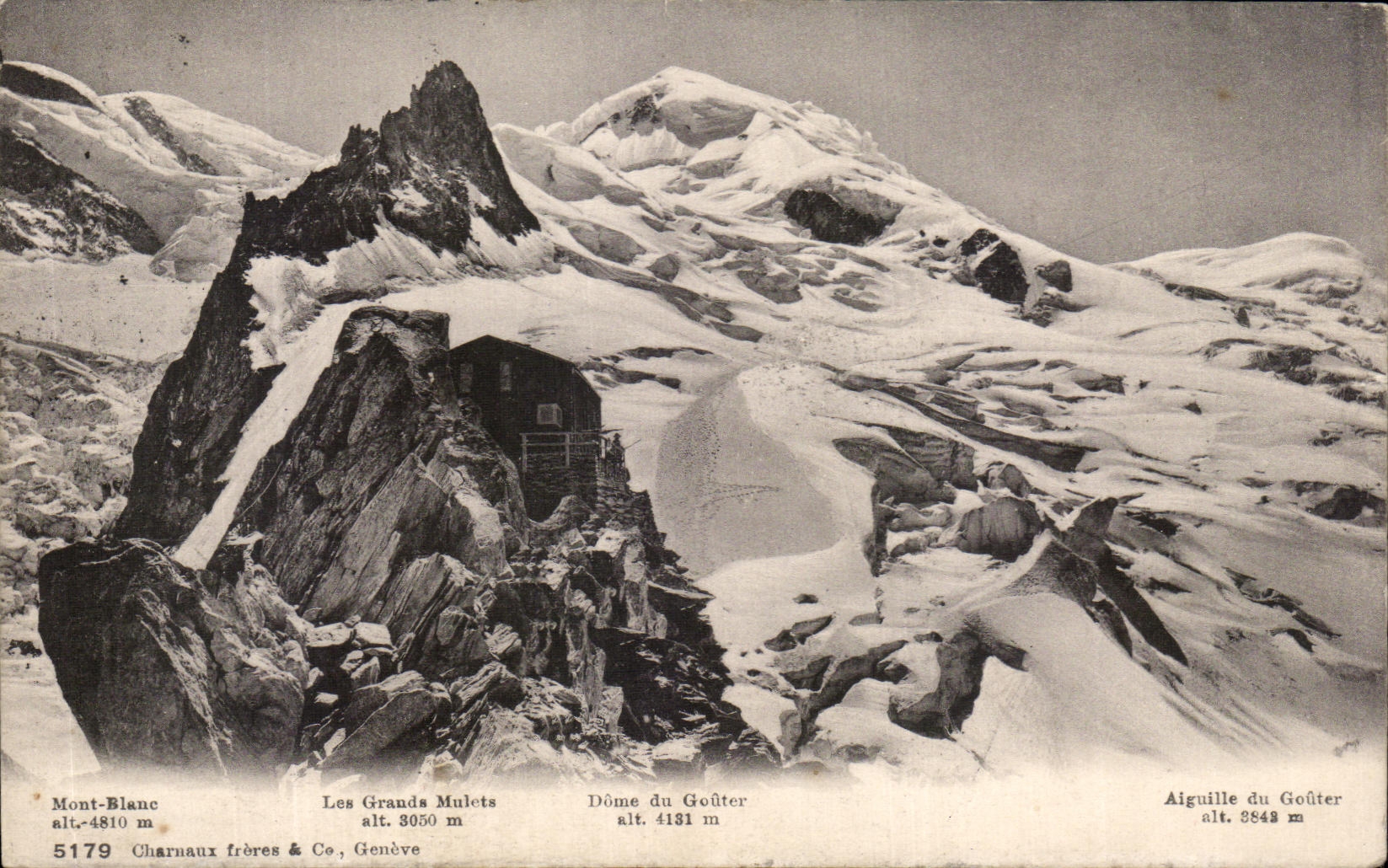 CPA Mont Blanc Les grands mulets Dome du gouter Aiguille du gouter