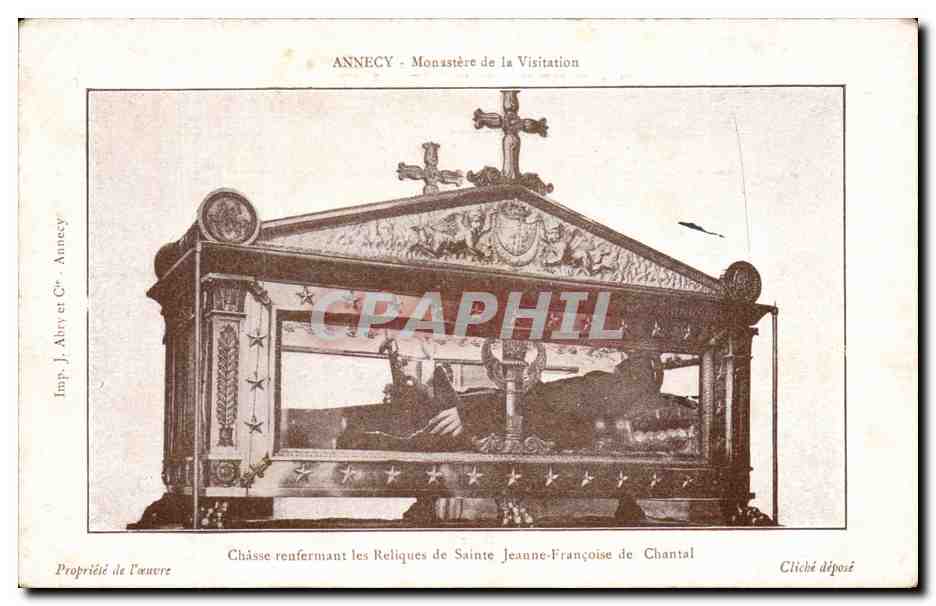Châsse renfermant les Reliques de Sainte Jeanne-Françoise de Chantal — Monastère de la Visitation, Annecy — Imp. J. Aby et Gr. Annecy