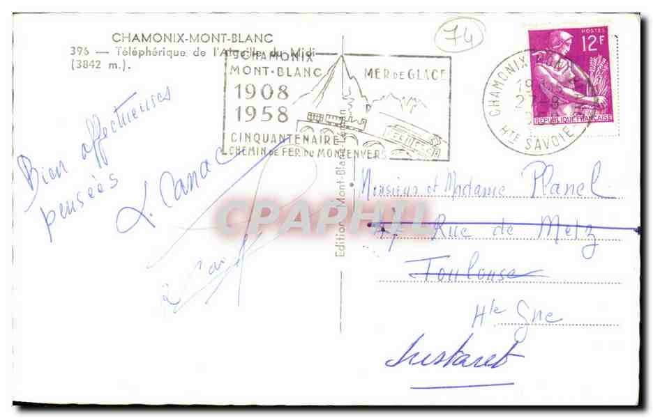Aiguille du Midi et ses alentours — Chamonix-Mont-Blanc — Édition Chamonix — Achterkant