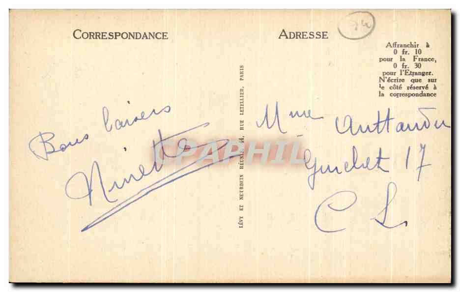 CPA Annecy Le Roc De Chere Et Chateau De Duingt — Verso