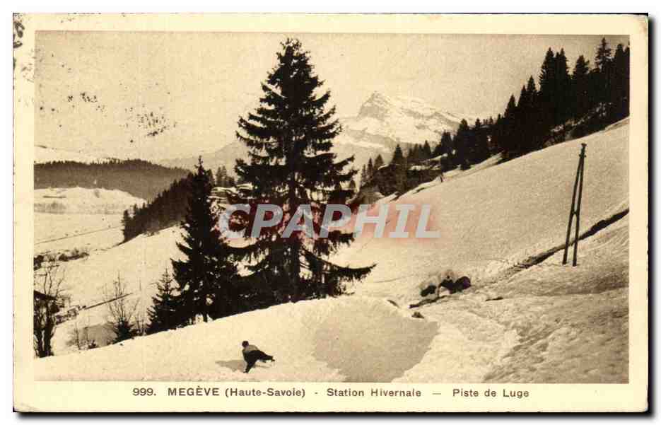 Mégève (Haute-Savoie) — Station Hivernale — Piste de Luge — n°999