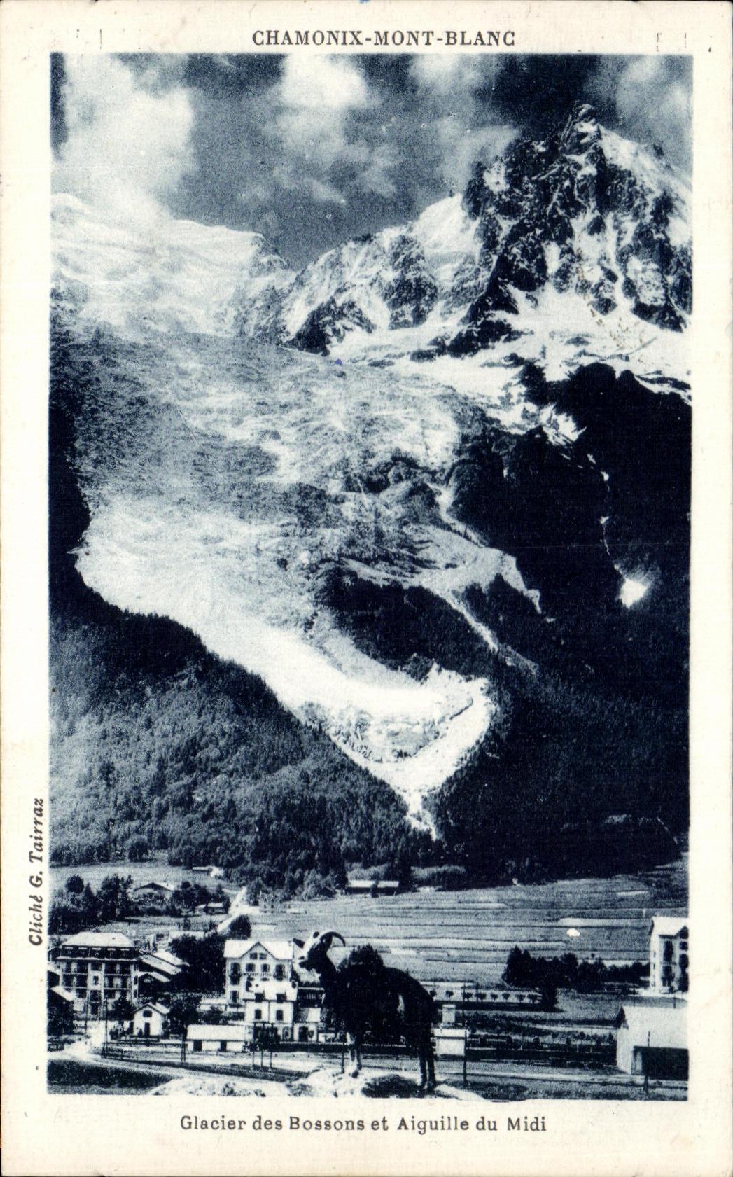 CPA Chamonix Mont Blanc Glacier des Bossons et Aiguille du Midi
