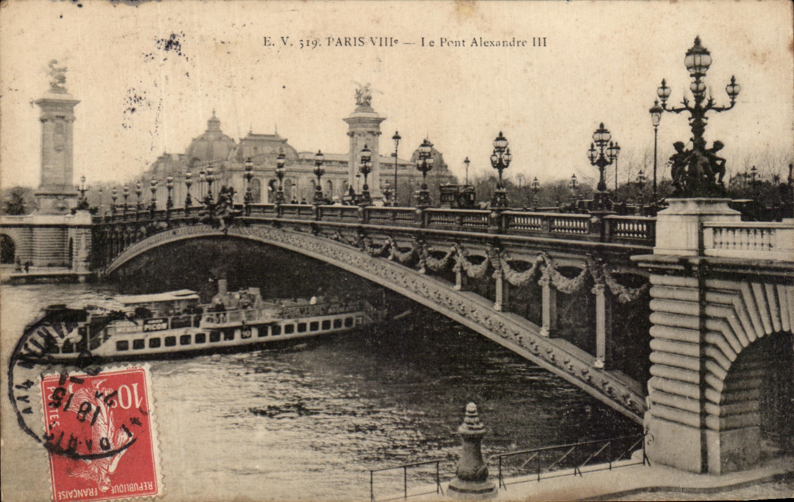 CPA Paris le Pont Alexandre III Peniche 