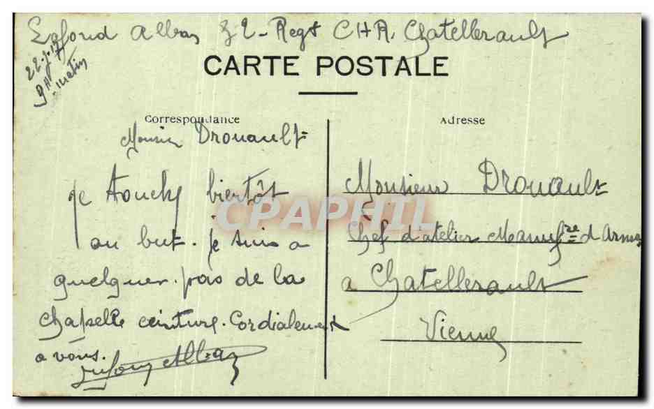 CPA Paris Arc De Triomphe Carrousel Louvre — Verso