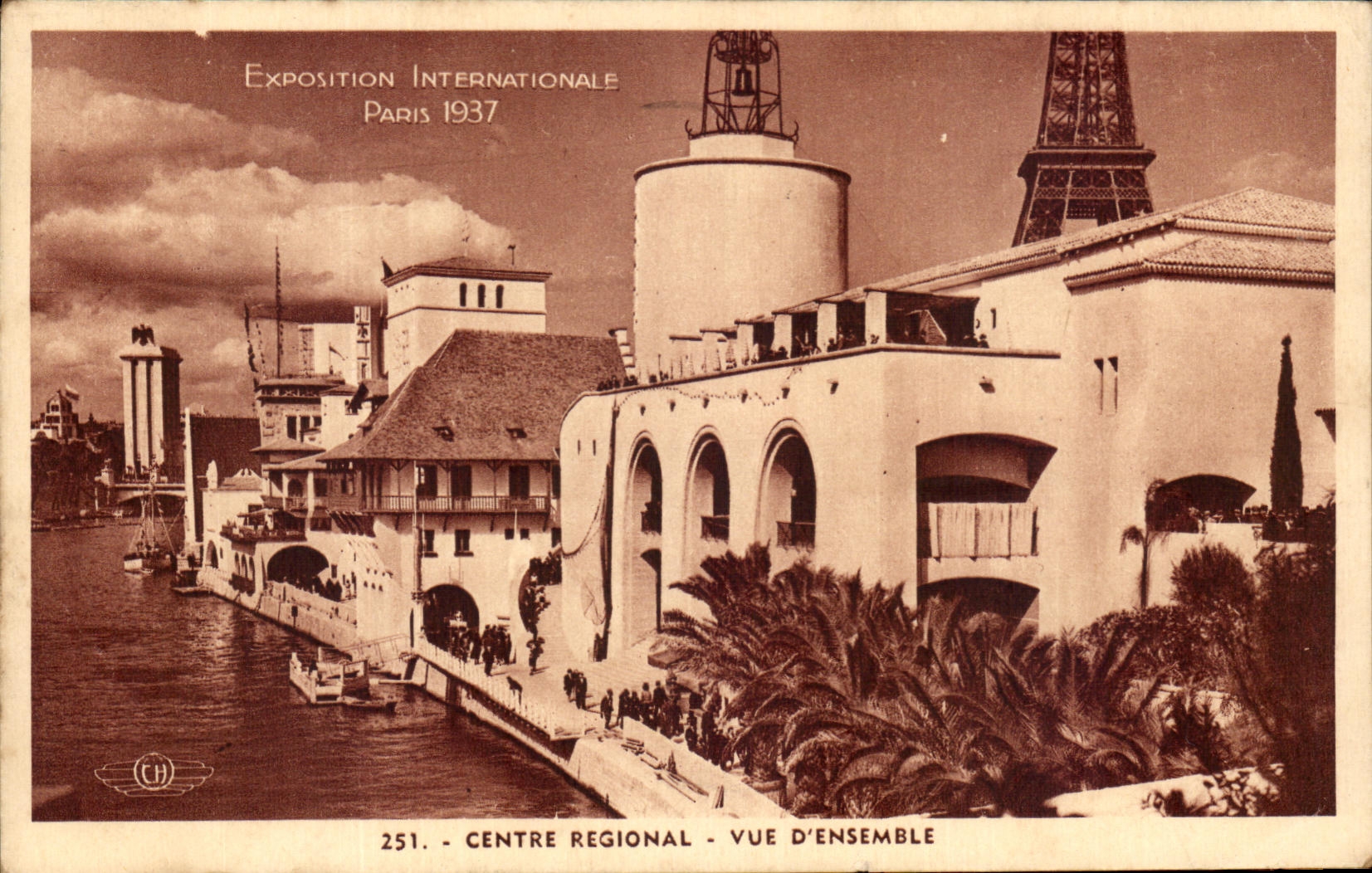 CPA Exposition Internationale Paris 1937 Centre Regional Vue D'Ensemble Tour Eiffel