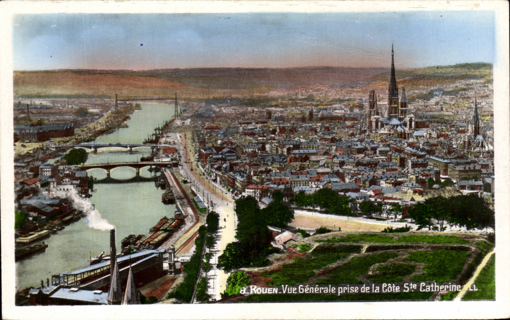CPA Rouen Vue Generale Prise De La Cote Ste Catherine