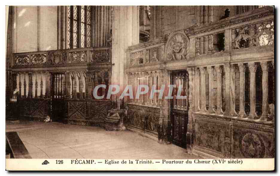 CPA Fecamp Eglise De La Trinite Pourtour De Choeur