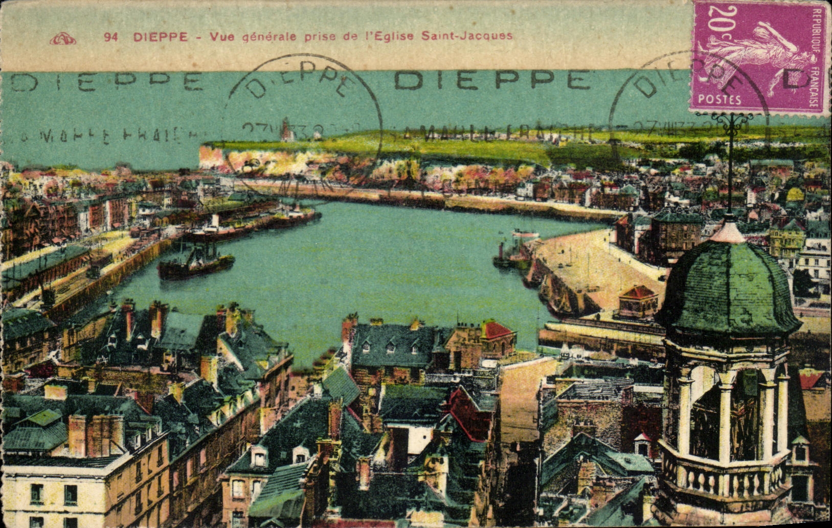 CPA Dieppe Vue Generate Prise De L'eglise