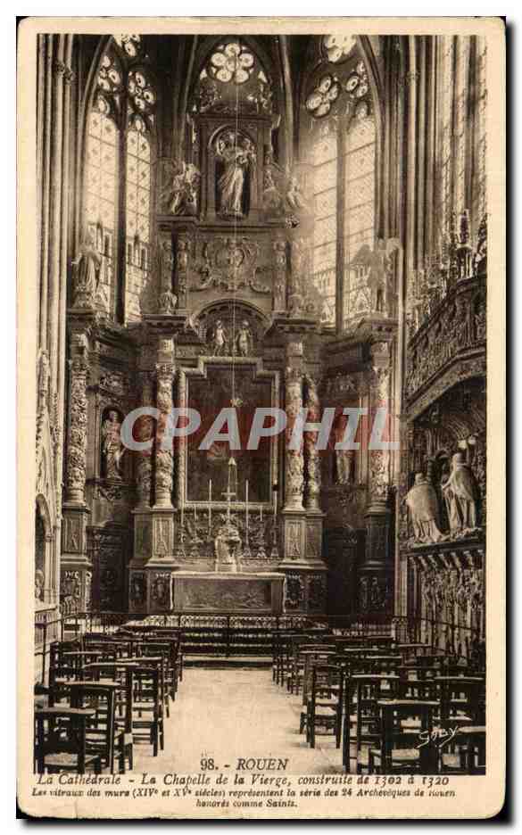 CPA Rouen La Cathedrale La Chapelle De La Vierge