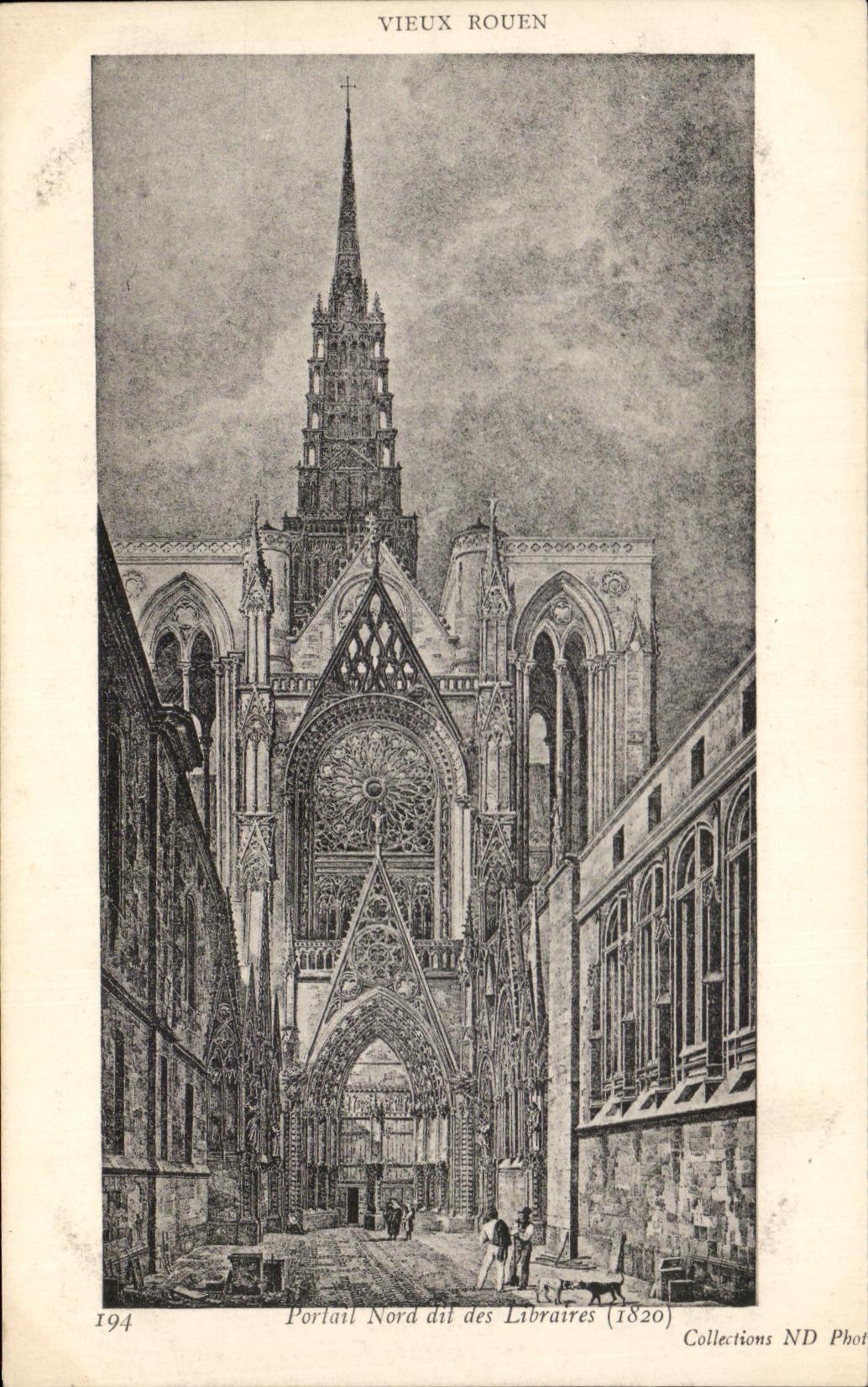 CPA Portail Nord Dit Des Libraires Rouen en 1820