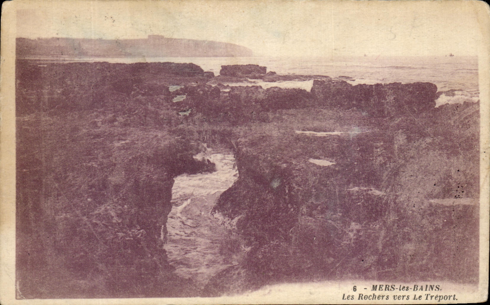 CPA Mers Les Bains Les Rochers Vers Le Treport