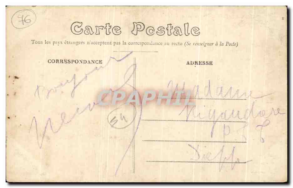 CPA Varengeville Les Roches De L'ailly — Rückseite