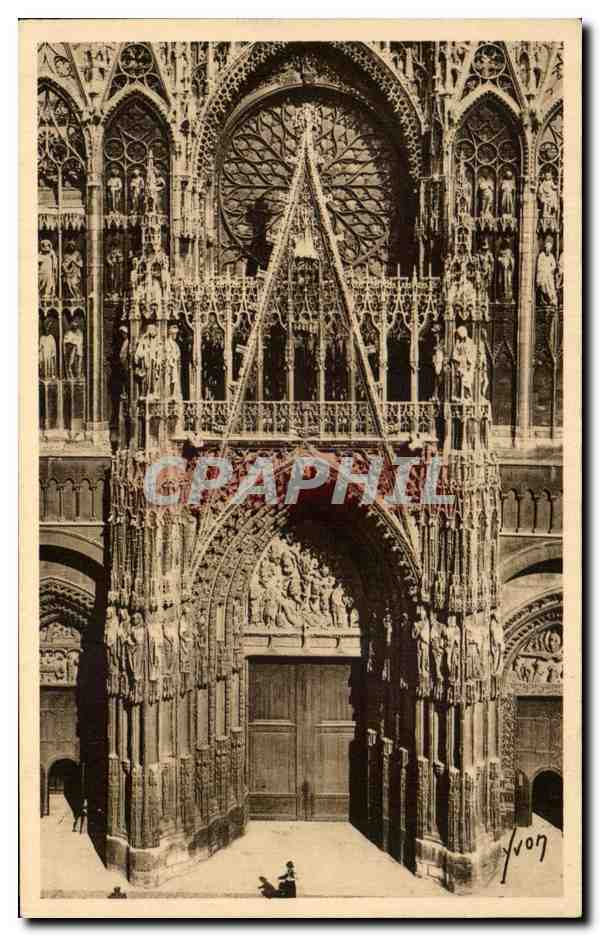CPA Rouen Detail de Portail
