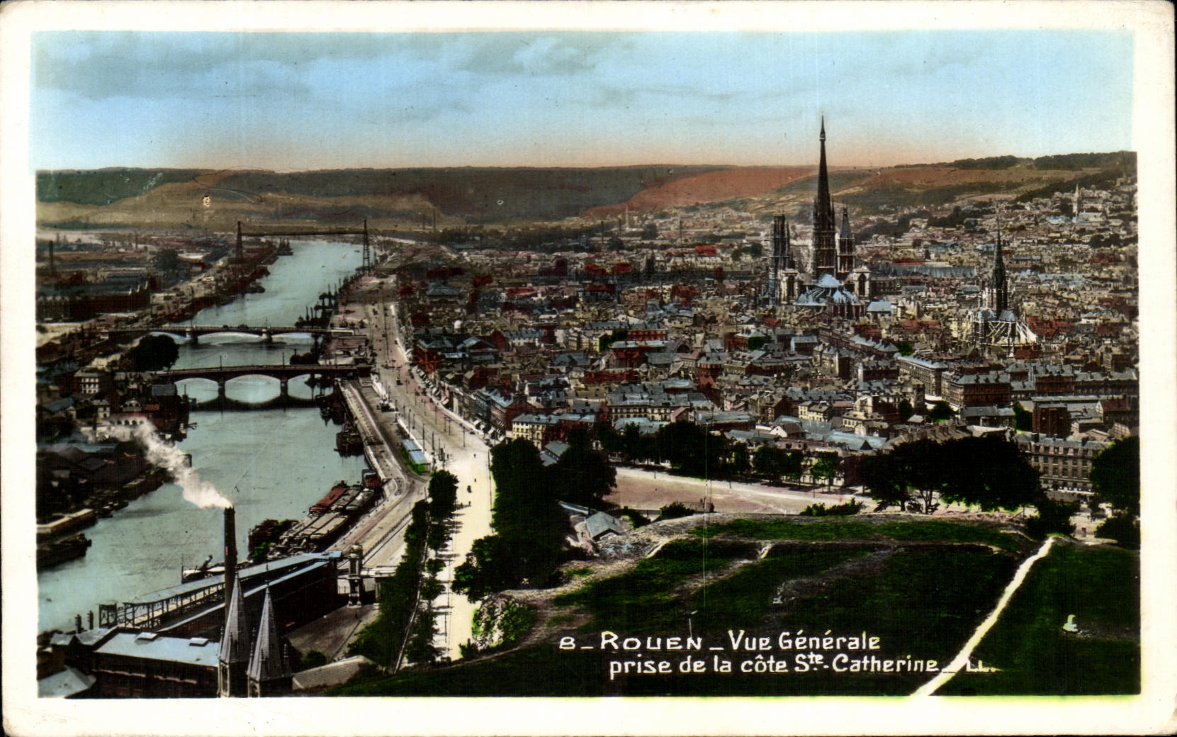 CPA Rouen Vue Generale prise de la Cote Ste Catherine 