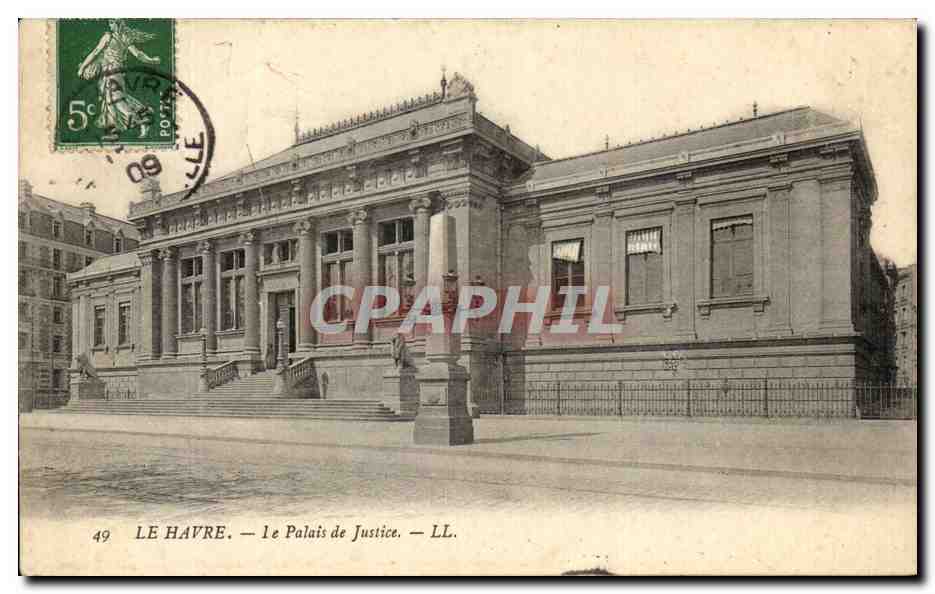 CPA Le Havre Le Palais De Justice 
