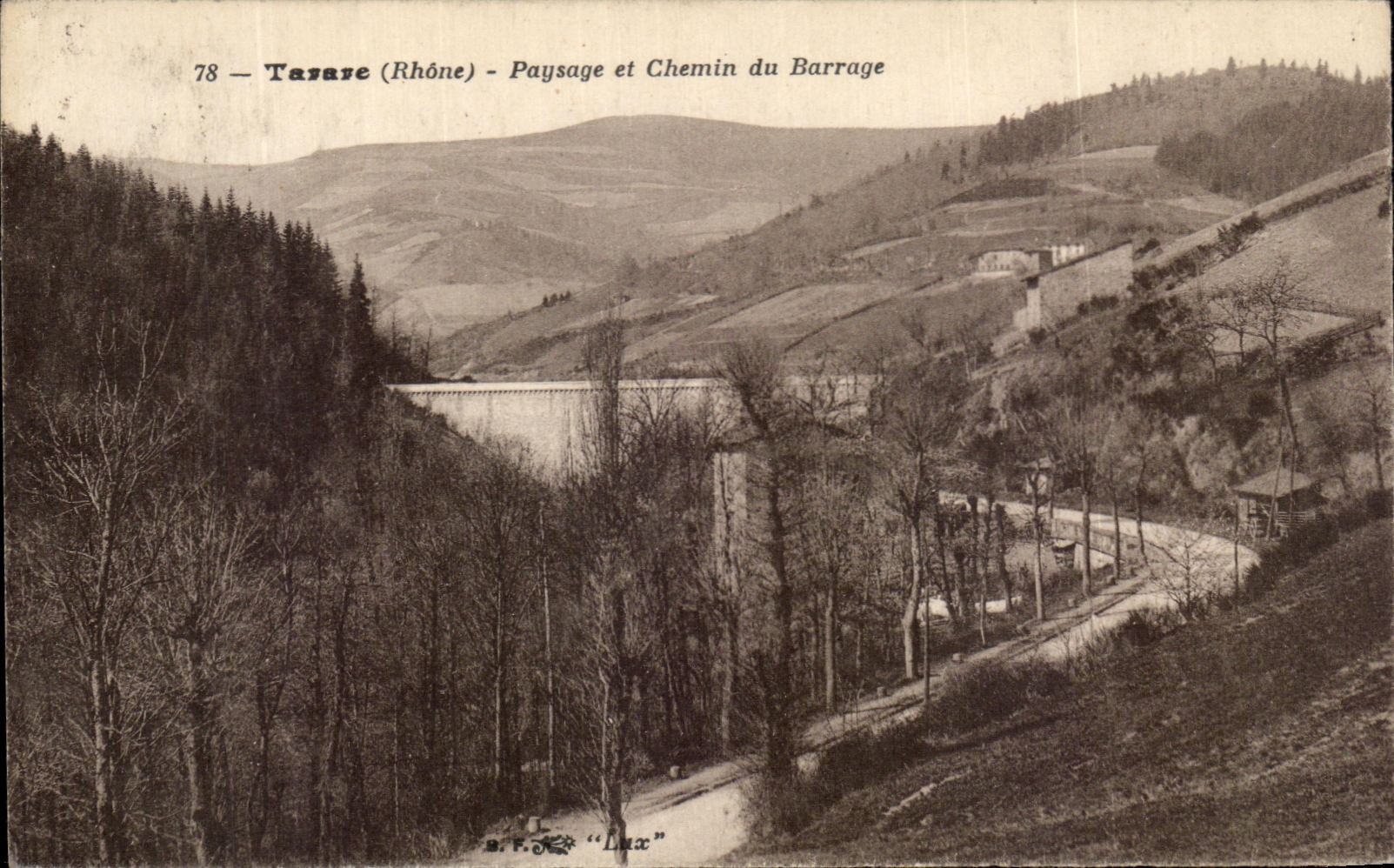 CPA Tarare Paysage Et Chemin Du Barrage