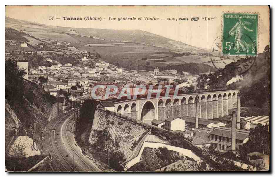 CPA Tarare Vue generale Et Viaduc