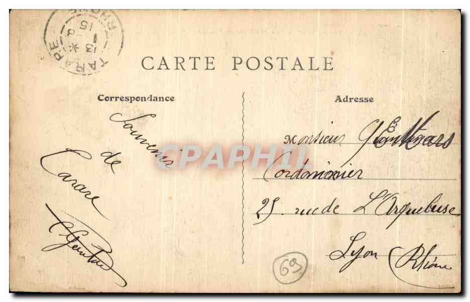 CPA Tarare Vue generale Et Viaduc — Rückseite