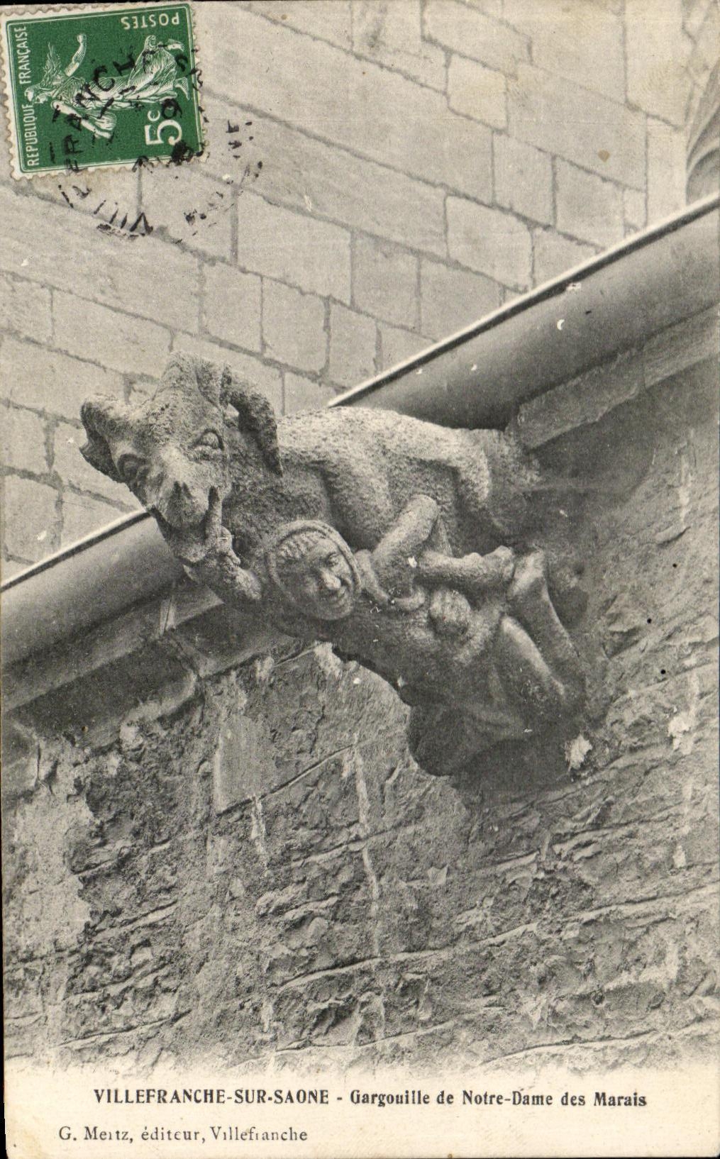 Villefranche-sur-Saône - Gargouille de Notre-Dame des Marais — G. Meitz, éditeur, Villefranche