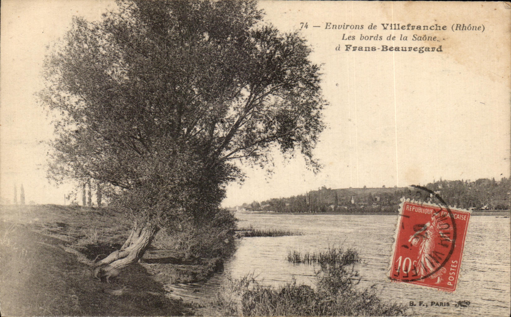 Les bords de la Saône — à Frans-Beauregard — B.F. Paris