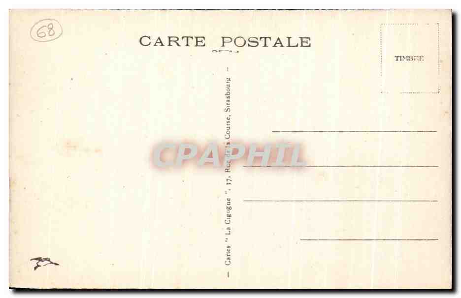 CPA Colmar Clocher De La Cathedrale Et Chapelle De L'Hotel — Rückseite