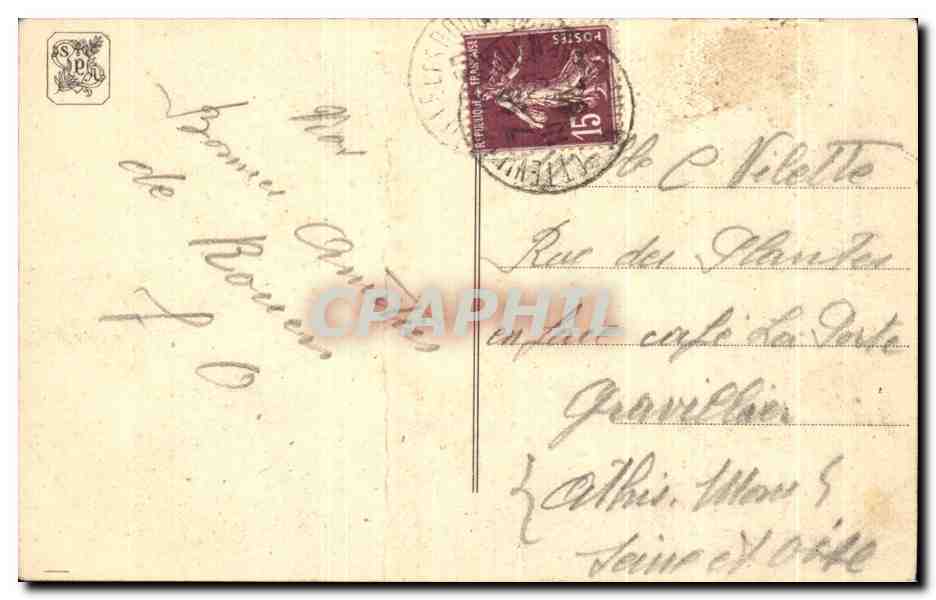 CPA Fantaisie Jeanne protectrice de la patrie — Rückseite