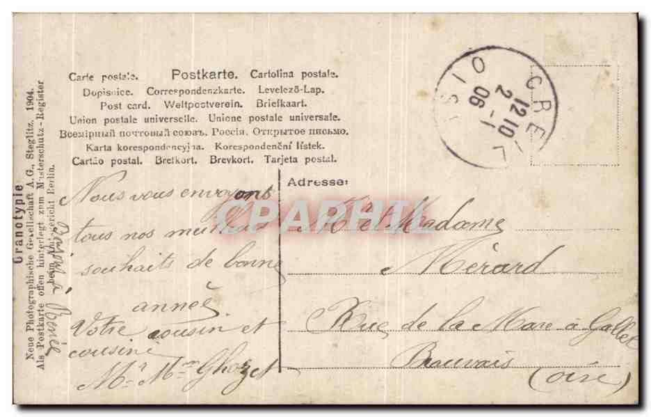 CPA Fantaisie Enfant  — Rückseite
