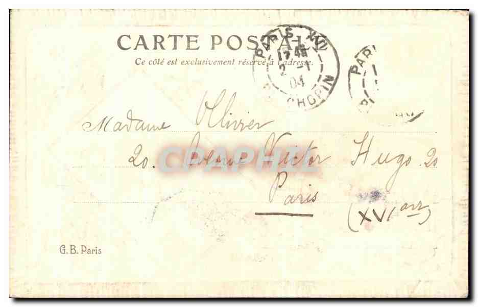 CPA Fantaisie Lettre fleurs — Rückseite