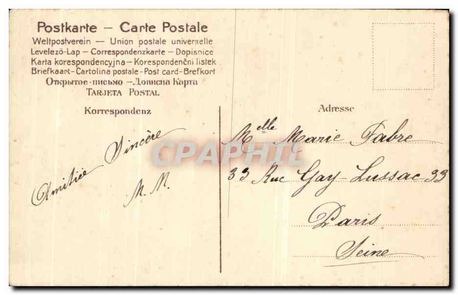 CPA Fantaisie Fleurs  — Verso