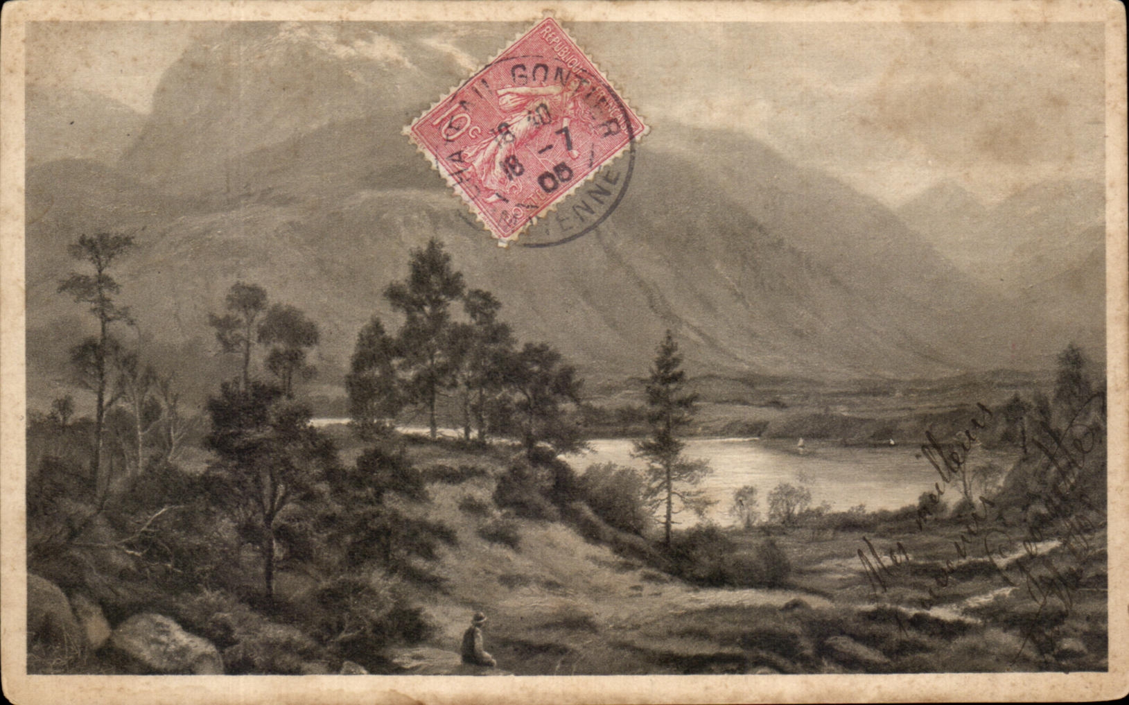 CPA Fantaisie Paysage 