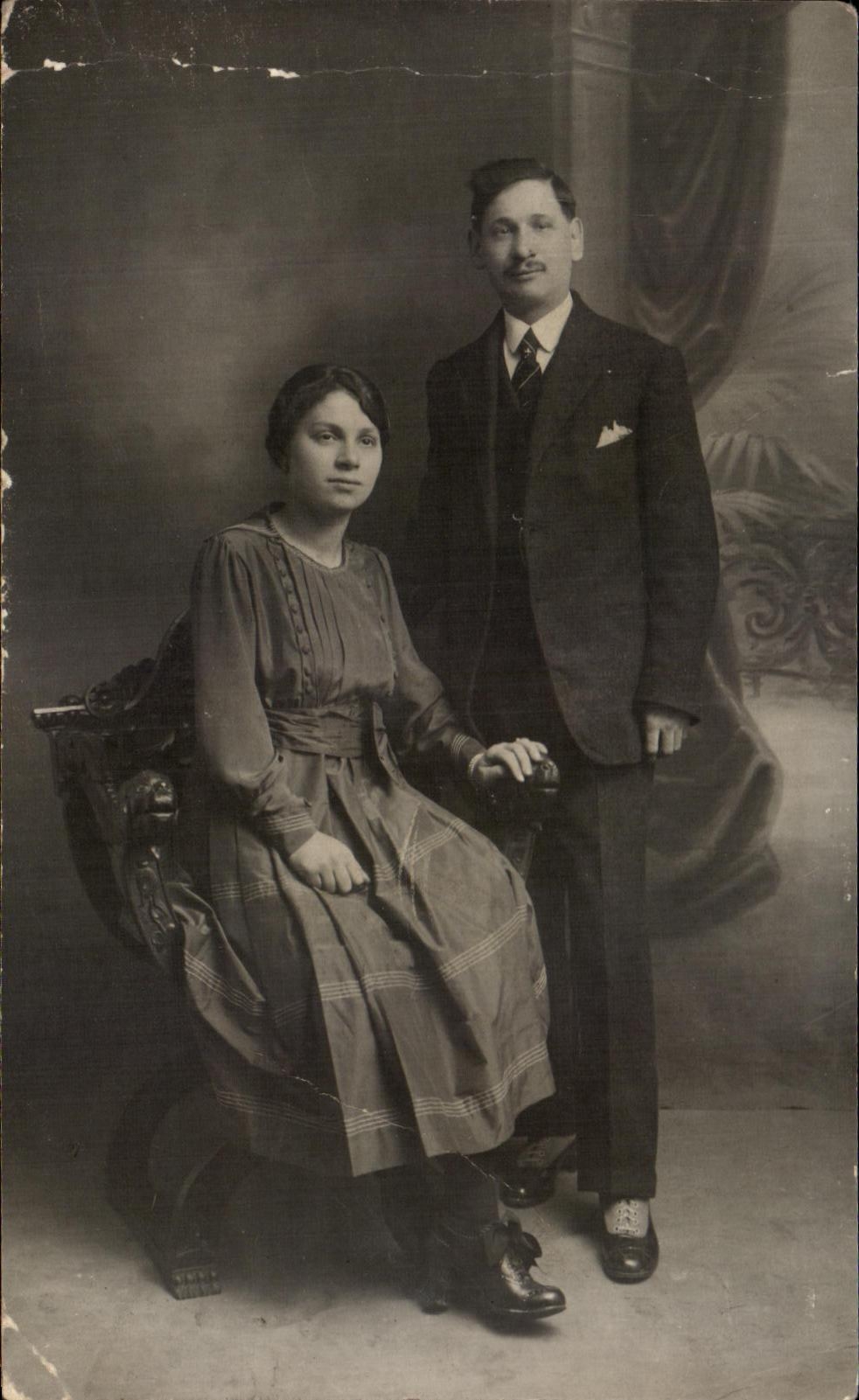 CARTE PHOTO Femme Couple 
