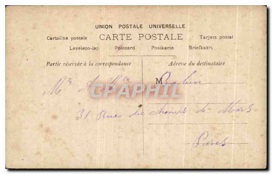 CPA Fantaisie Femme  — Rückseite