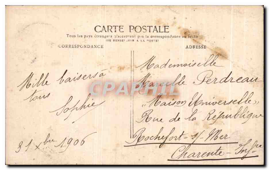 CPA Fantaisie Femme  — Back