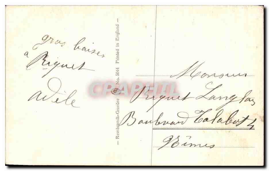 CPA Fantaisie enfant et chien  — Back