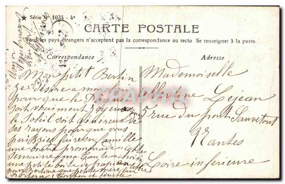 CPA Fantaisie Enfant Paques oeufs  — Rückseite