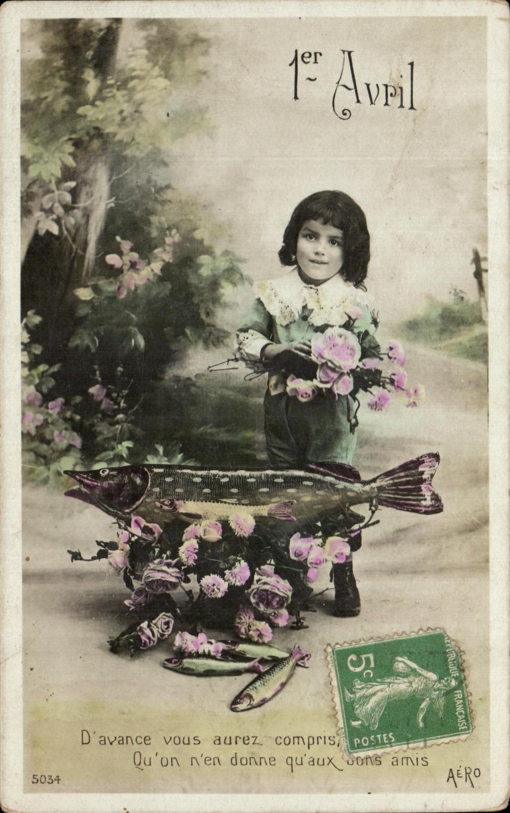 CPA Fantaisie Enfant Poisson 