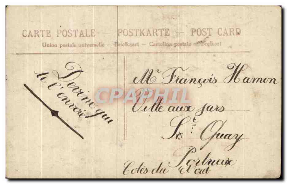 CPA Fantaisie Enfant Poisson  — Rückseite