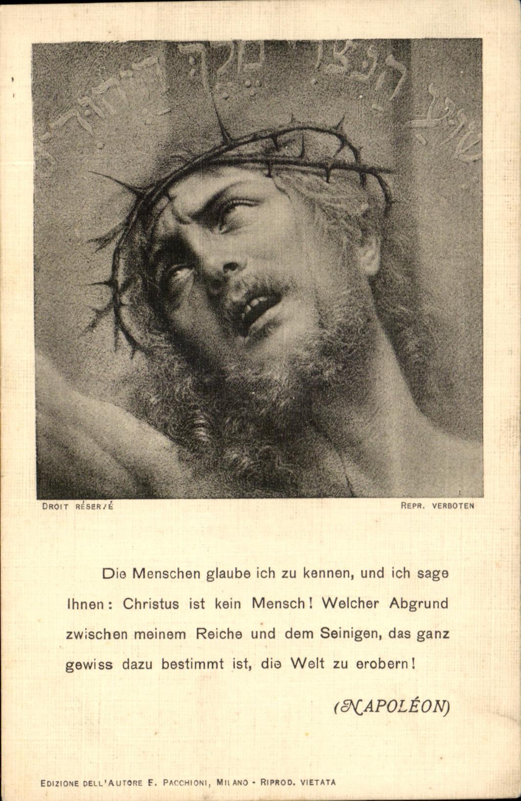 CPA Fantaisie Christ Napoleon 